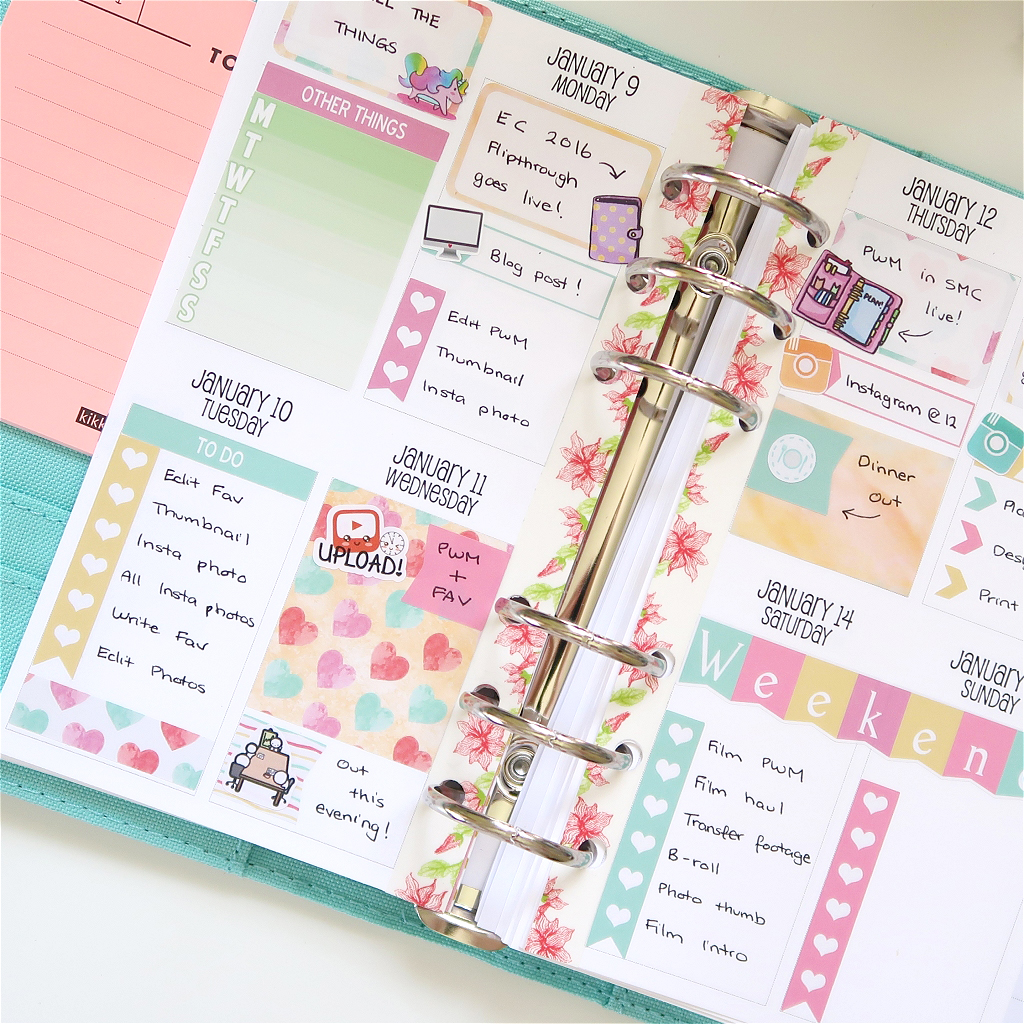 Plan With Me January 2017 – Kikki K /w Sew Much Crafting Inserts